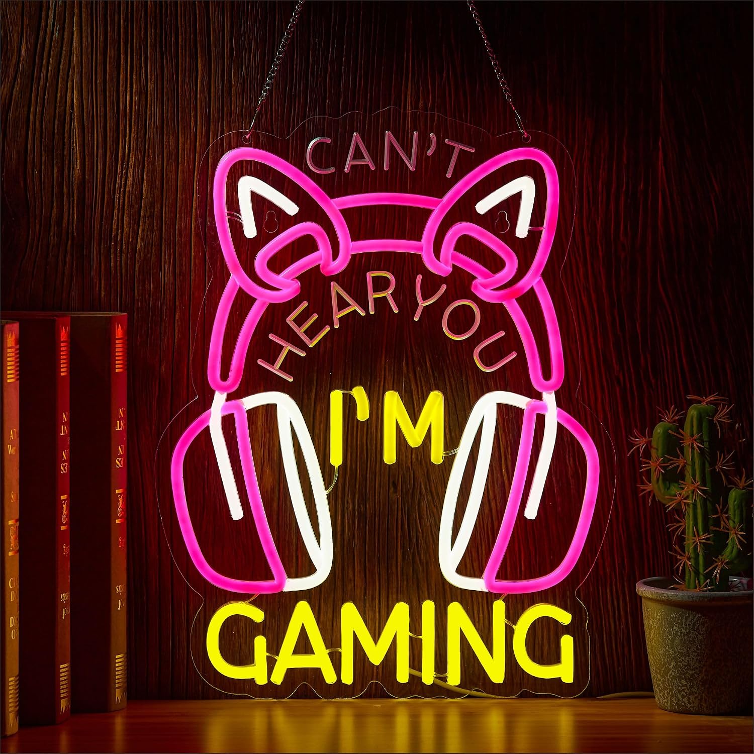 Esports Gaming Cafe - Letrero Luminoso LED USB con la