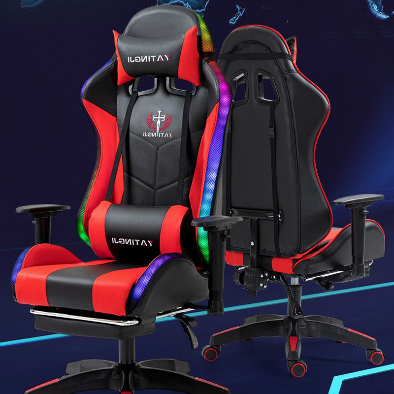 Esports Gaming Cafe - Silla de Juego Ergonómica Reclinable, Altura