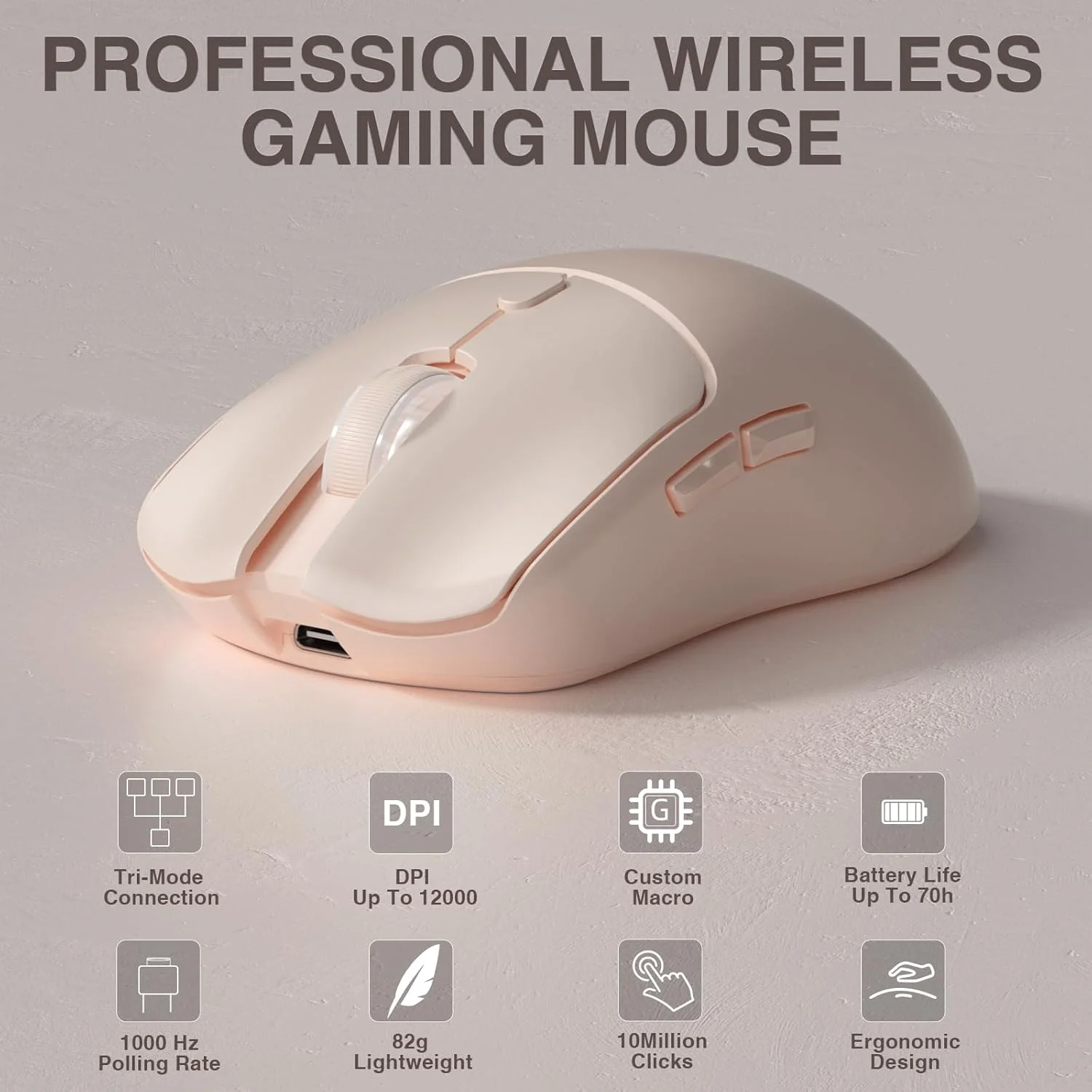 Esports Gaming Mouse Wireless - Ratón Inalámbrico para Juegos AULA SC580X