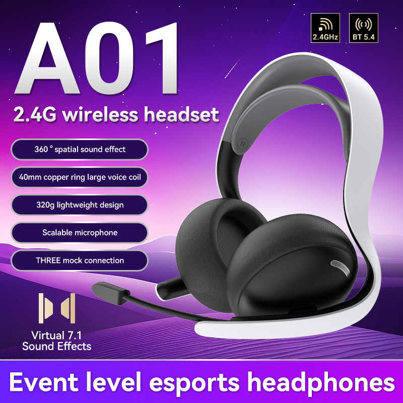 Esports Gaming Phone - Auriculares para Juegos A01 Inalámbricos/Cableados/BT 2.4G
