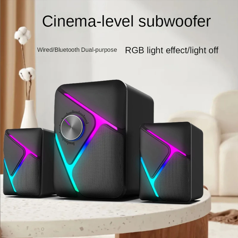 Gaming Speaker 2.1 - Computadora Audio 2.1 Subwoofer Esports Gaming