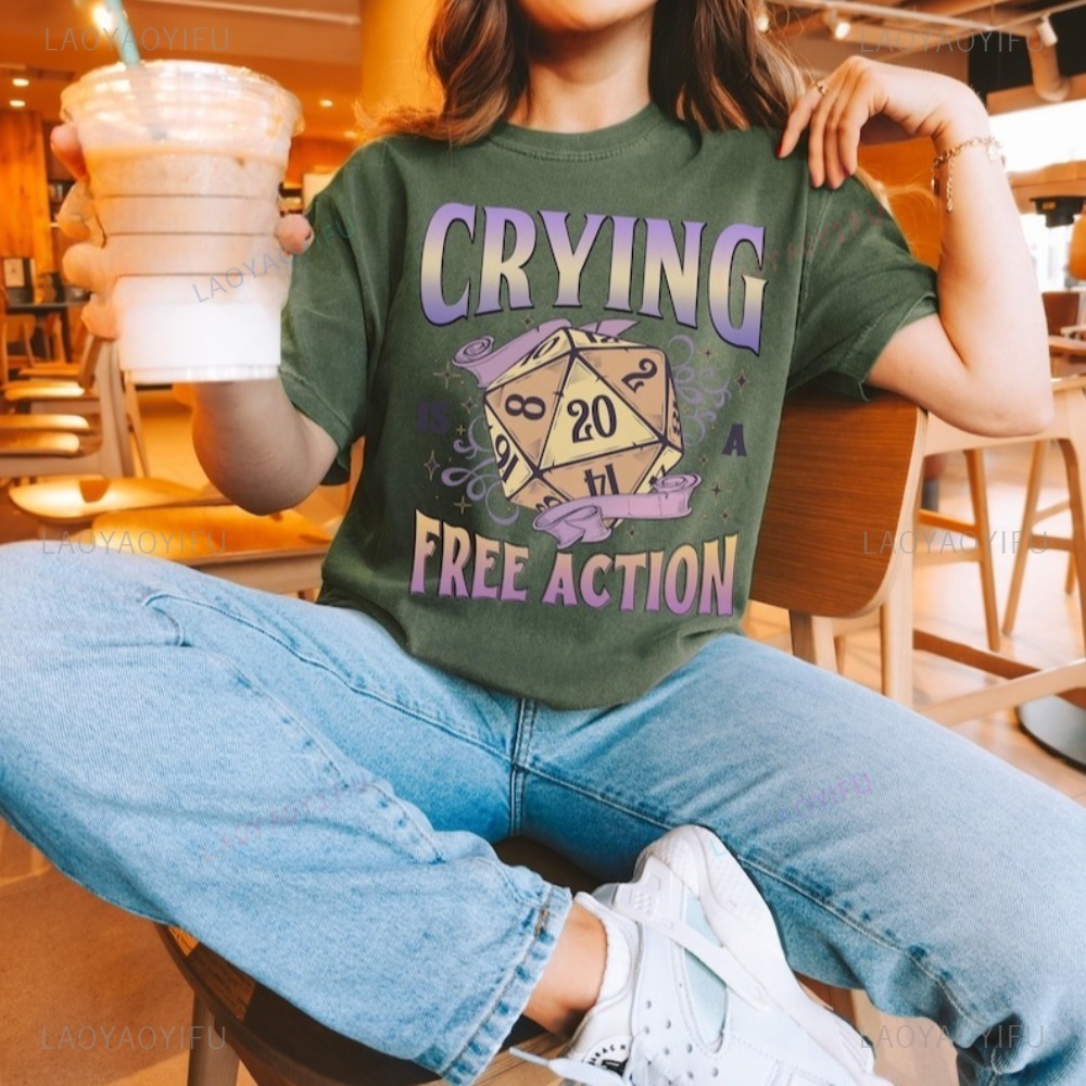 Divertido DnD Crying Is A Free - Esports Gaming Shirts reseña y precio