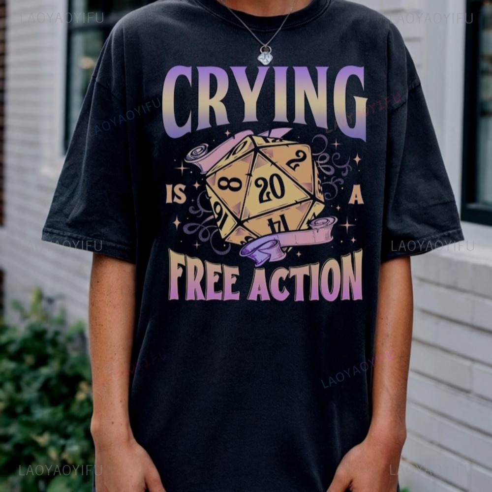 Divertido DnD Crying Is A Free - Esports Gaming Shirts reseña y precio