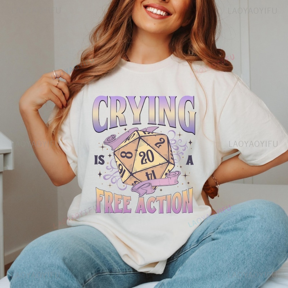 Divertido DnD Crying Is A Free - Esports Gaming Shirts reseña y precio