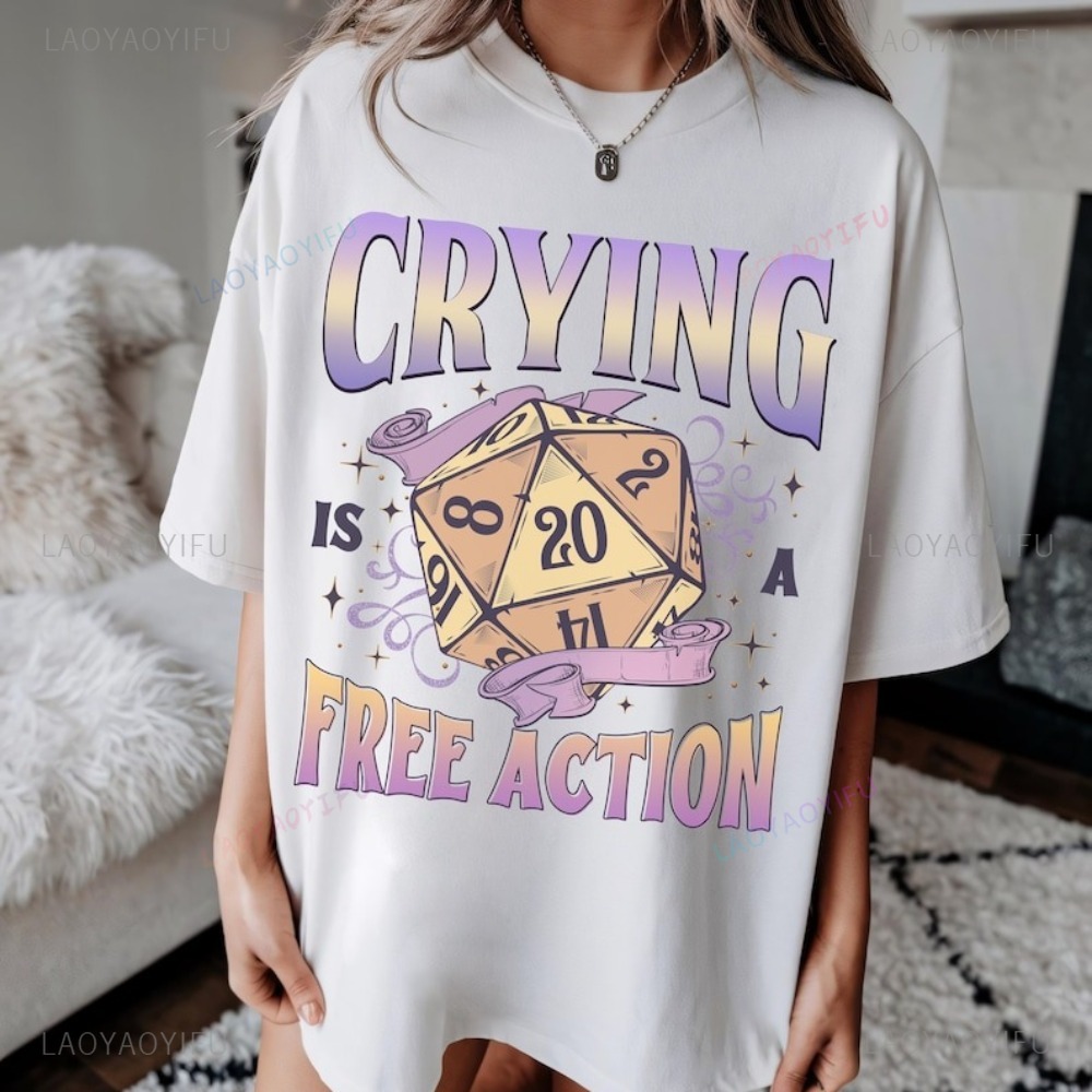 Divertido DnD Crying Is A Free - Esports Gaming Shirts reseña y precio