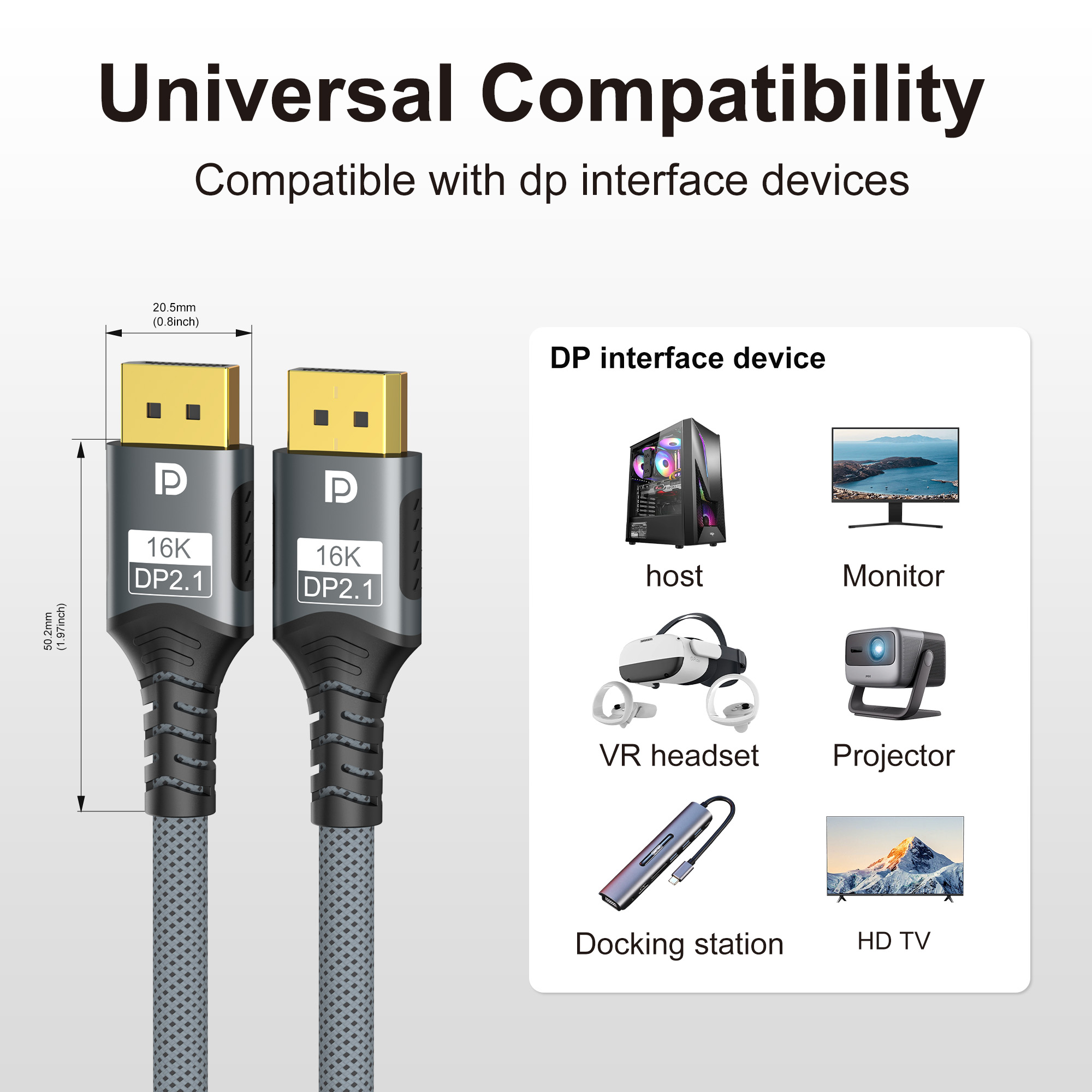 Cable DisplayPort 2.1 16K DP,  - Gaming Speaker 2.1 reseña y precio