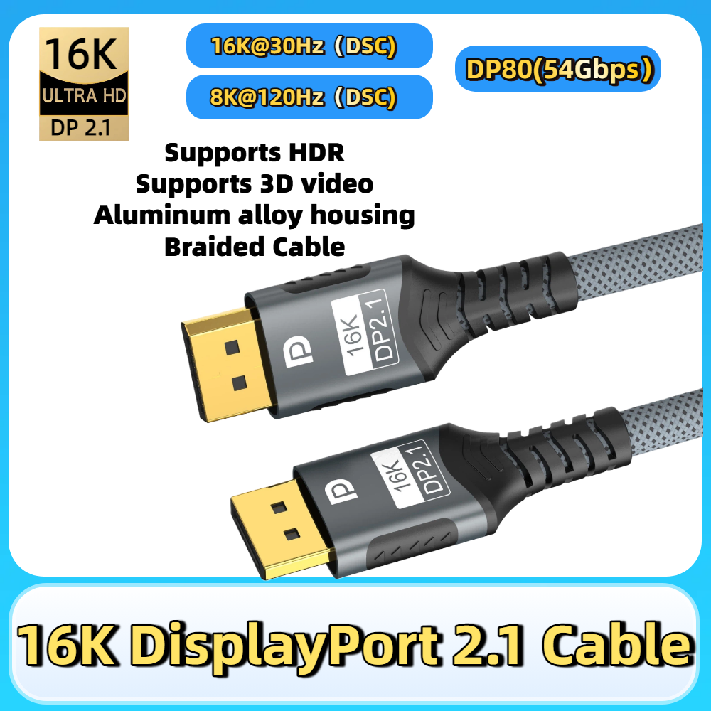 Cable Displayport 2,1 16K DP 8 - Gaming Speaker 2.1 reseña y precio